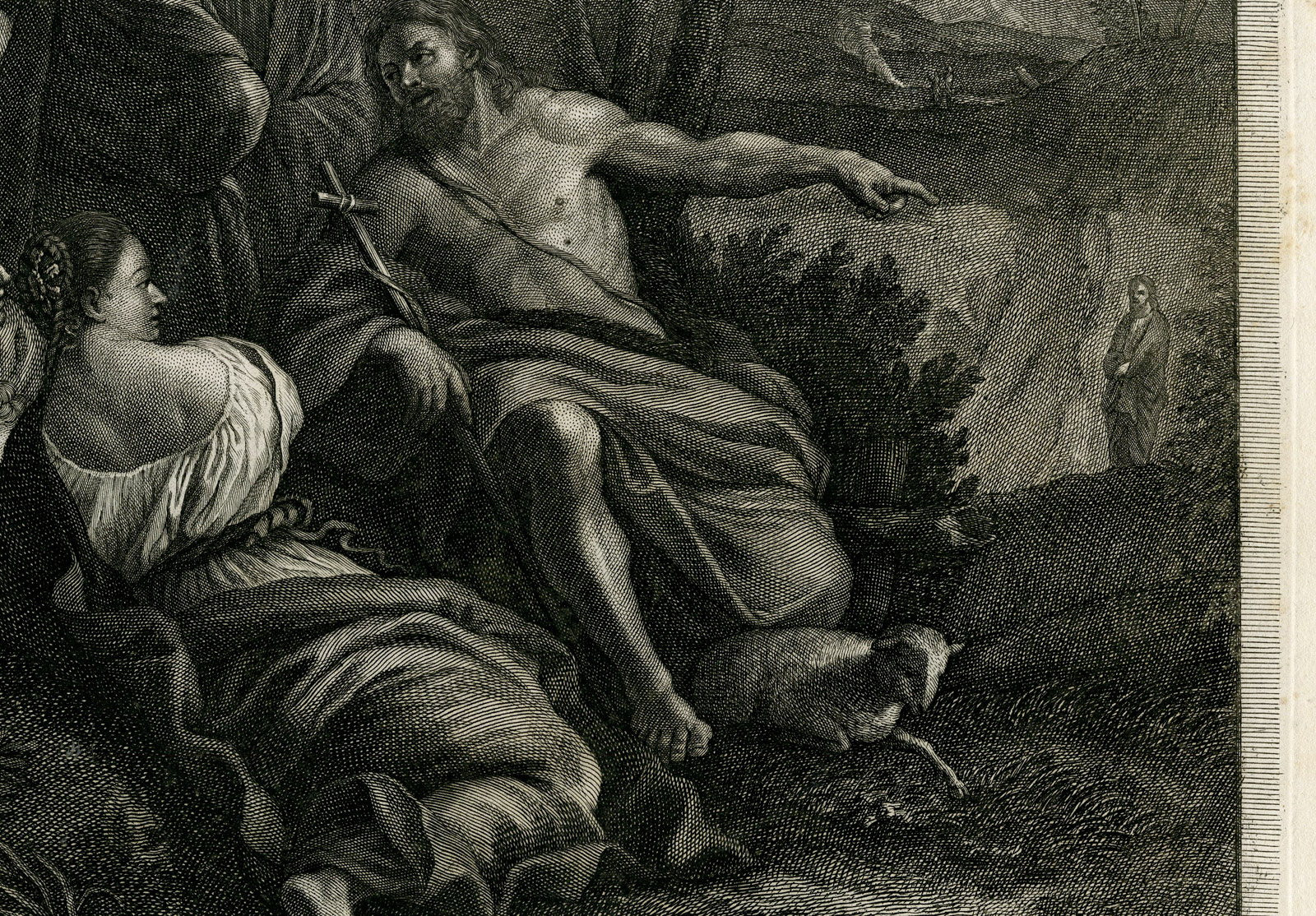 , Antique Master Print-SAINT JOHN THE BAPTIST-JESUS-MESSIAS-Coelemans-Mola-1767, Pictura Antique Prints