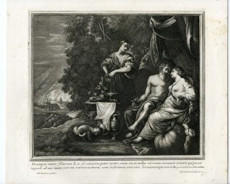 Antique Master Print-LOT AND HIS DAUGHTERS-SODOM-Coelemans-Rubens-1767