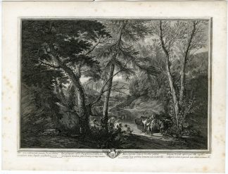 Antique Master Print-FOREST LANDSCAPE-DIANA-NYMPHS-BATH-Coelemans-Immenraet-1767
