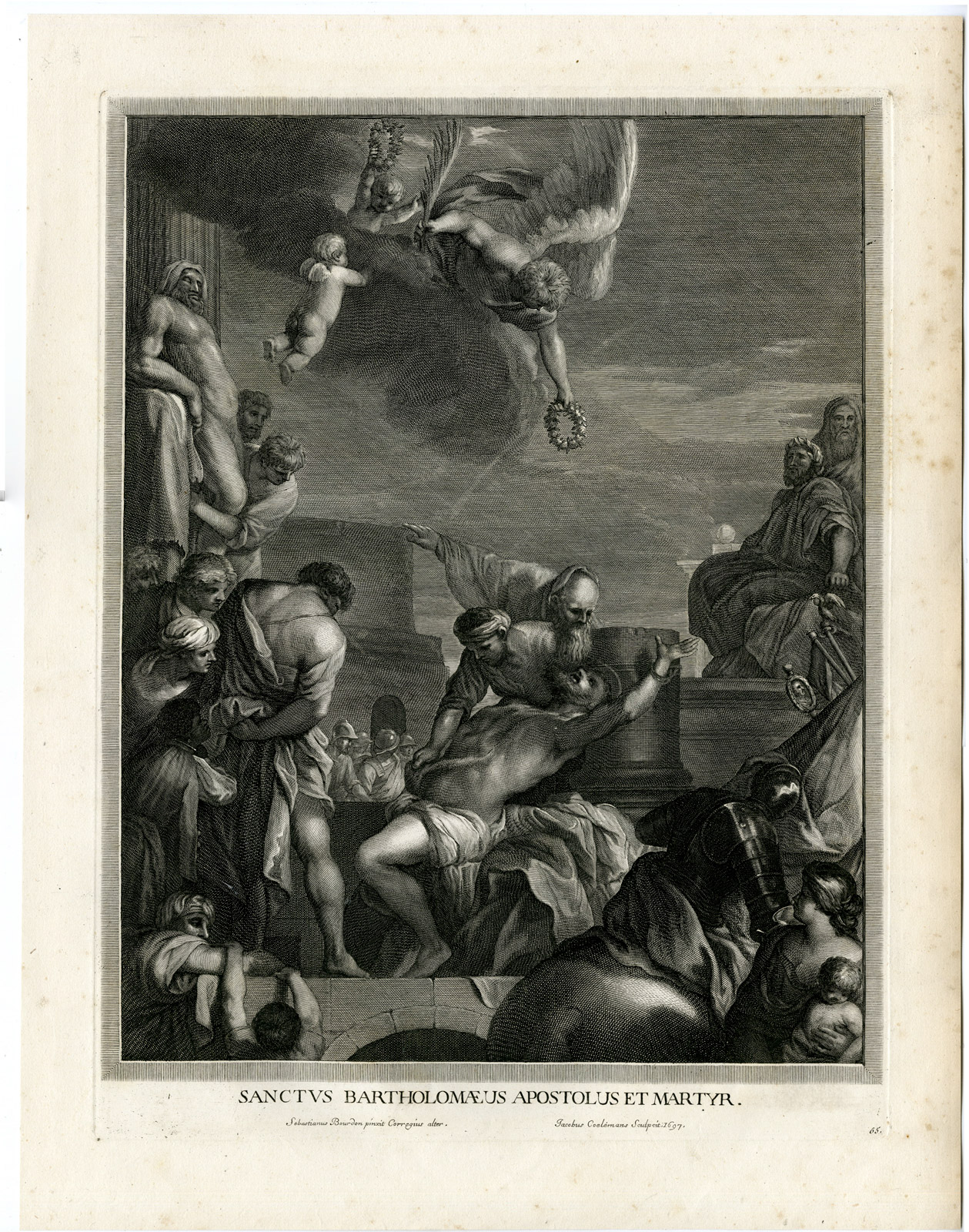 Pco 23039 416x529 Antique Master Print-SAINT BARTHOLOMEW-APOSTLE-MARTYR-Coelemans-Bourdon-1767
