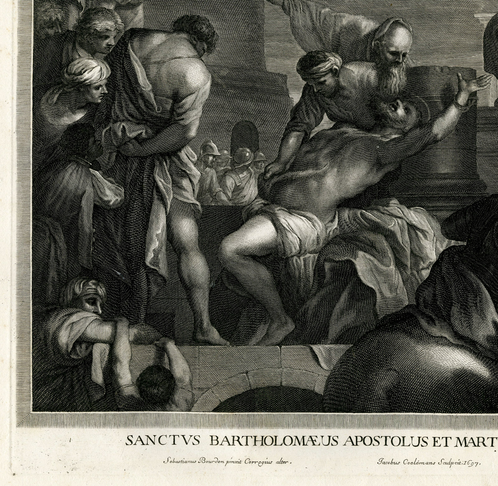 Pco 23040 416x406 Antique Master Print-SAINT BARTHOLOMEW-APOSTLE-MARTYR-Coelemans-Bourdon-1767 - Image 2