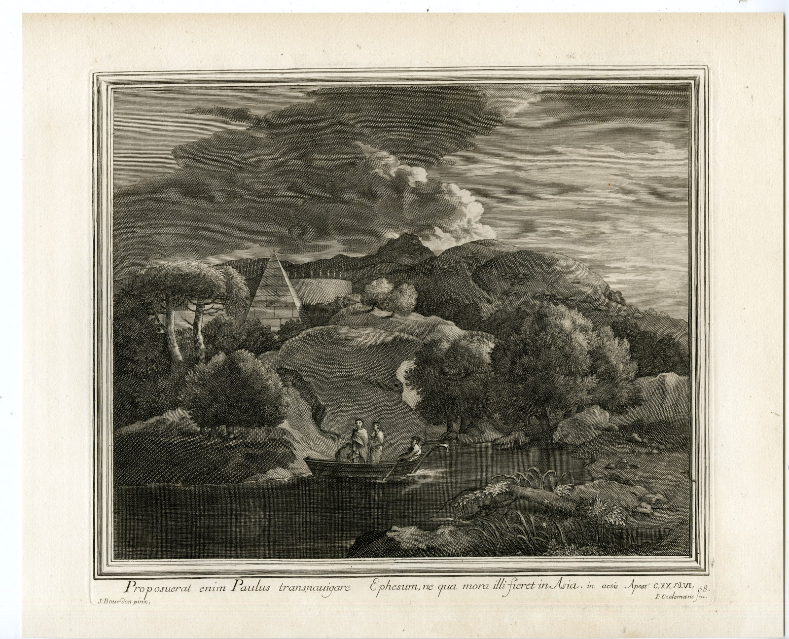 , Antique Master Print-SAINT PAUL-TRAVEL-EPHESUS-LANDSCAPE-Coelemans-Bourdon-1767, Pictura Antique Prints