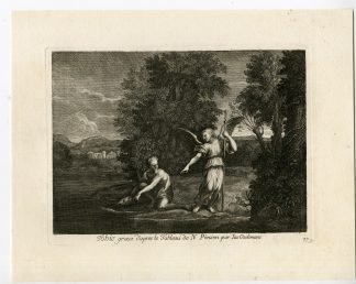 Antique Master Print-TOBIAS AND THE ANGEL-Coelemans-Pinson-1767