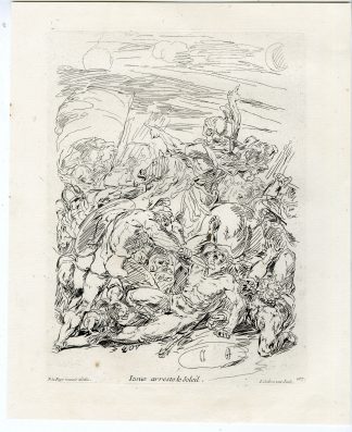 Antique Master Print-BATTLE OF AMOR-JOSHUA-SUN ECLIPS-Coelemans-Lafage-1767