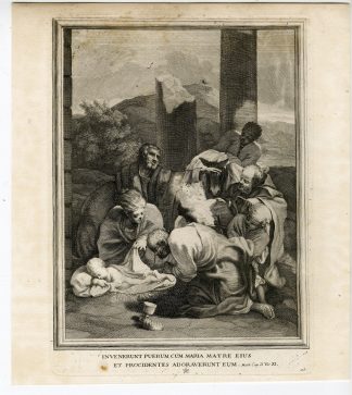 Antique Master Print-THE PILGRIMAGE OF THE MAGI-Coelemans-Boyer-1767