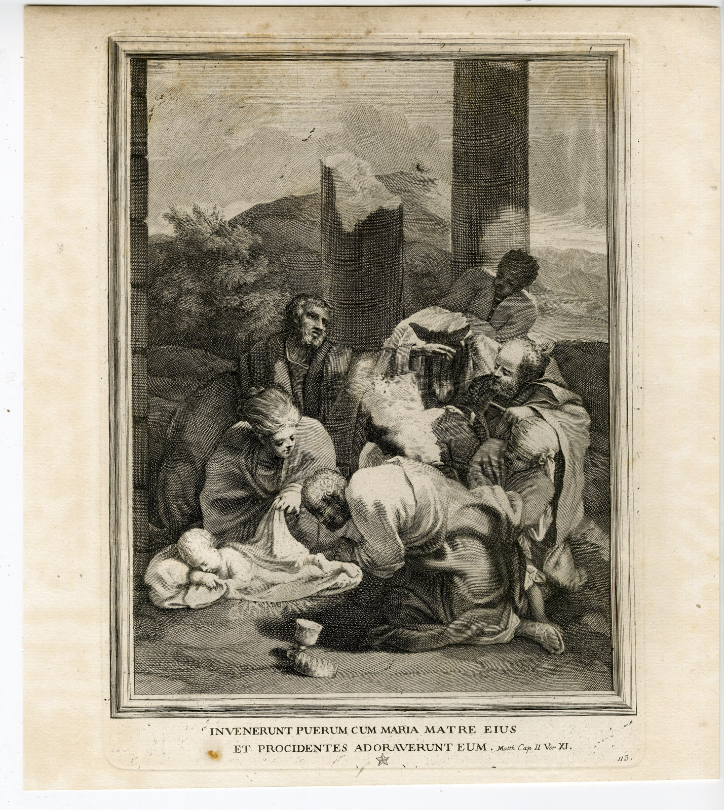 , Antique Master Print-THE PILGRIMAGE OF THE MAGI-Coelemans-Boyer-1767, Pictura Antique Prints