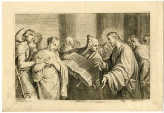 Antique Print-CHRIST-WOMAN-ADULTERY-van der Steen-Varotari-Teniers-1673