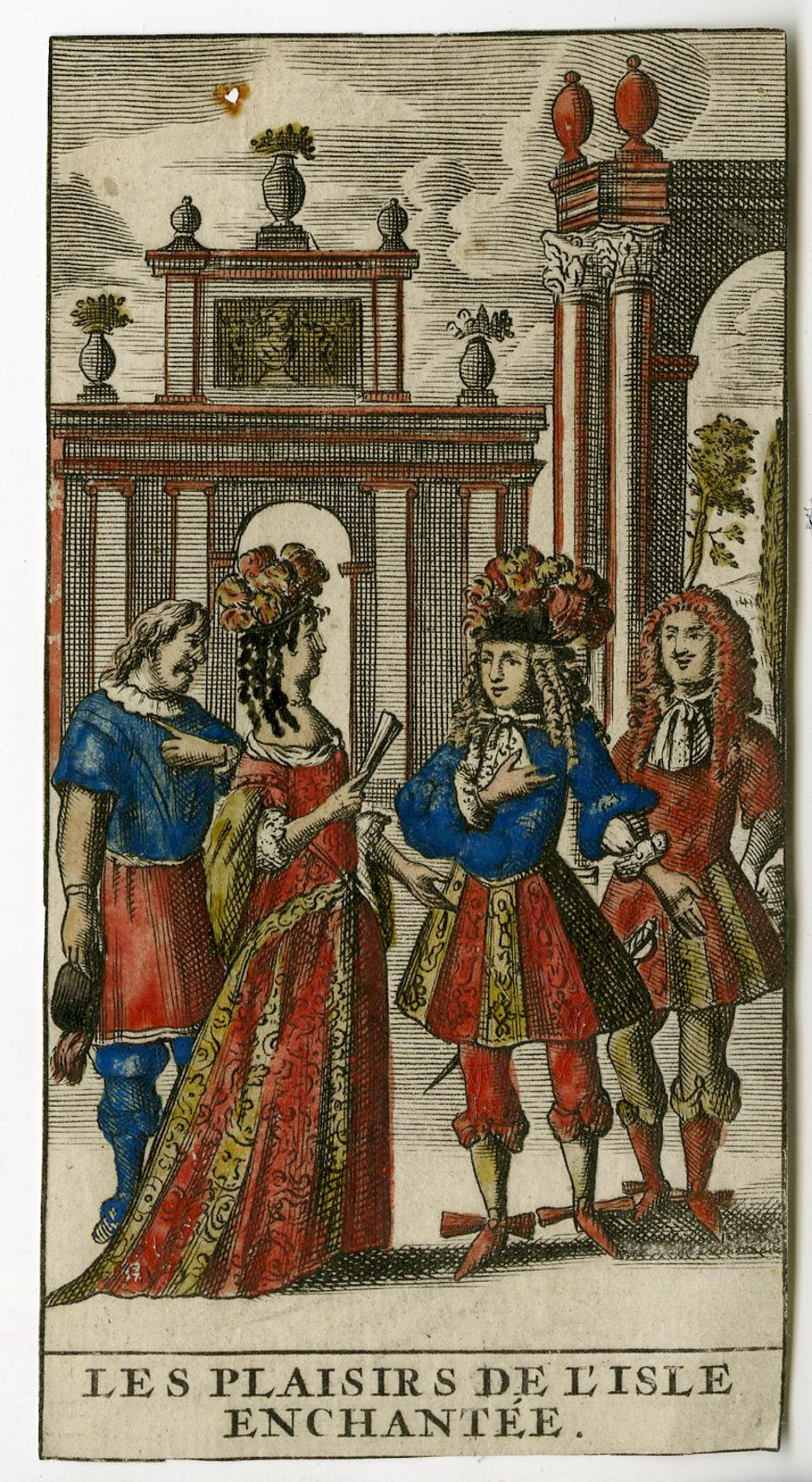 , Rare-Antique Print-BAROQUE FIGURES-PLAISIRS-PLEASURES-Anonymous, Pictura Antique Prints
