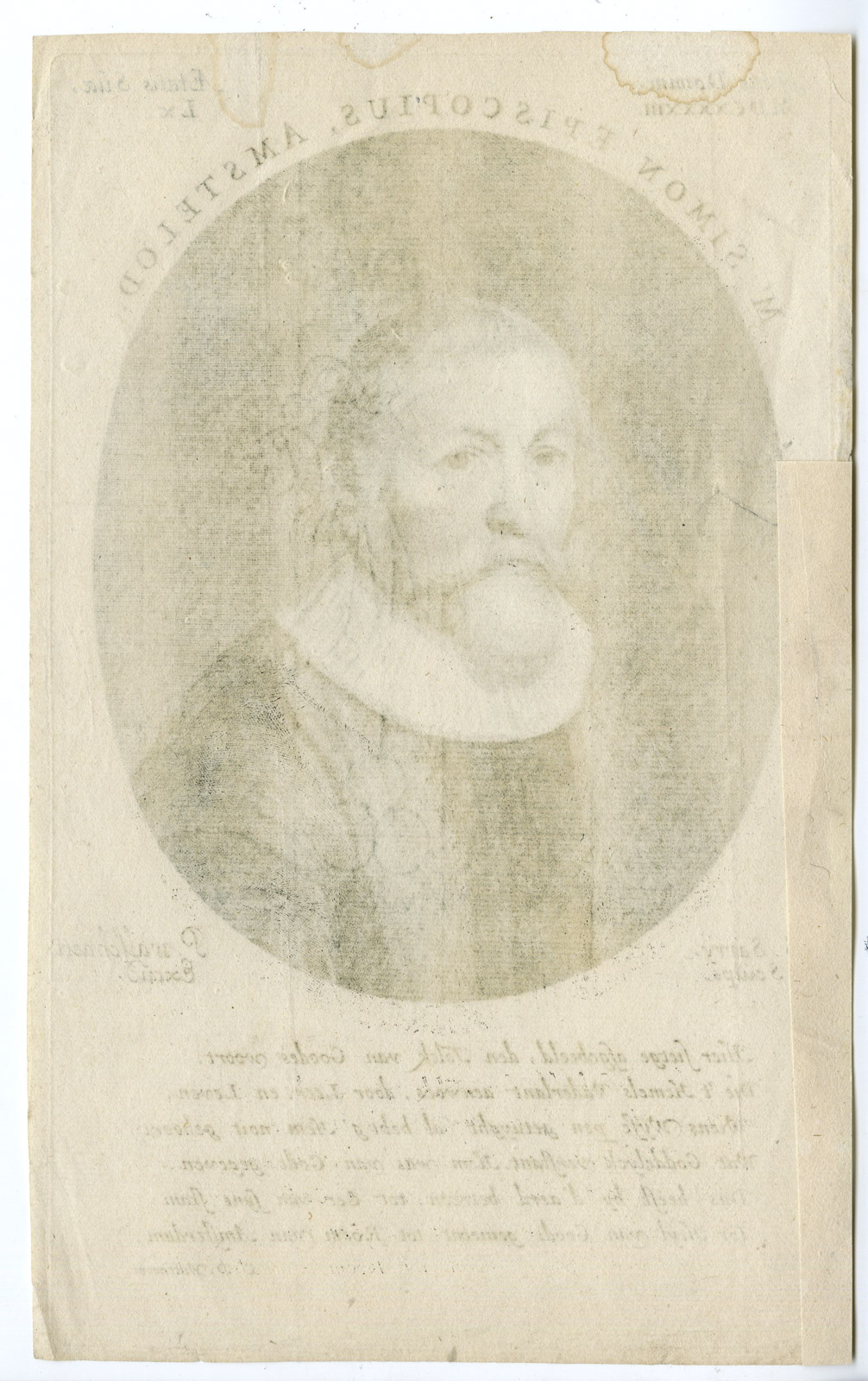 , Rare-Antique Master Print-PORTRAIT-SIMON EPISCOPIUS-THEOLOGIAN-Savery-1624, Pictura Antique Prints