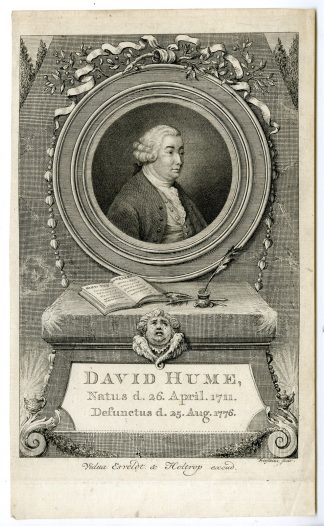 Rare-Antique Master Print-PORTRAIT-DAVID HUME-Fritschius-c.1776