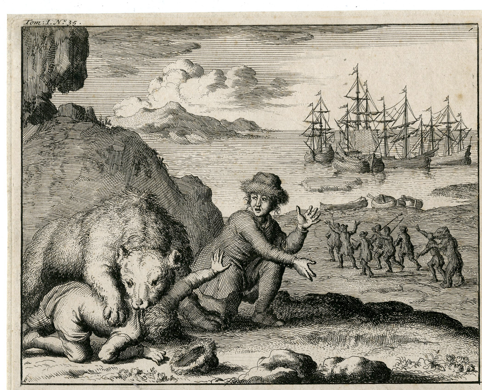 , Rare-Antique Master Print-NOVA ZEMBLA-WINTER-BARENTZN-EXPLORATION-Anonymous, Pictura Antique Prints