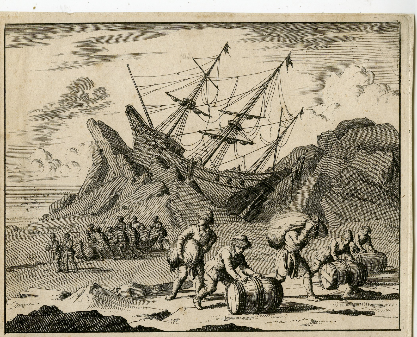 , Rare-Antique Master Print-NOVA ZEMBLA-WINTER-BARENTZN-EXPLORATION-Anonymous, Pictura Antique Prints