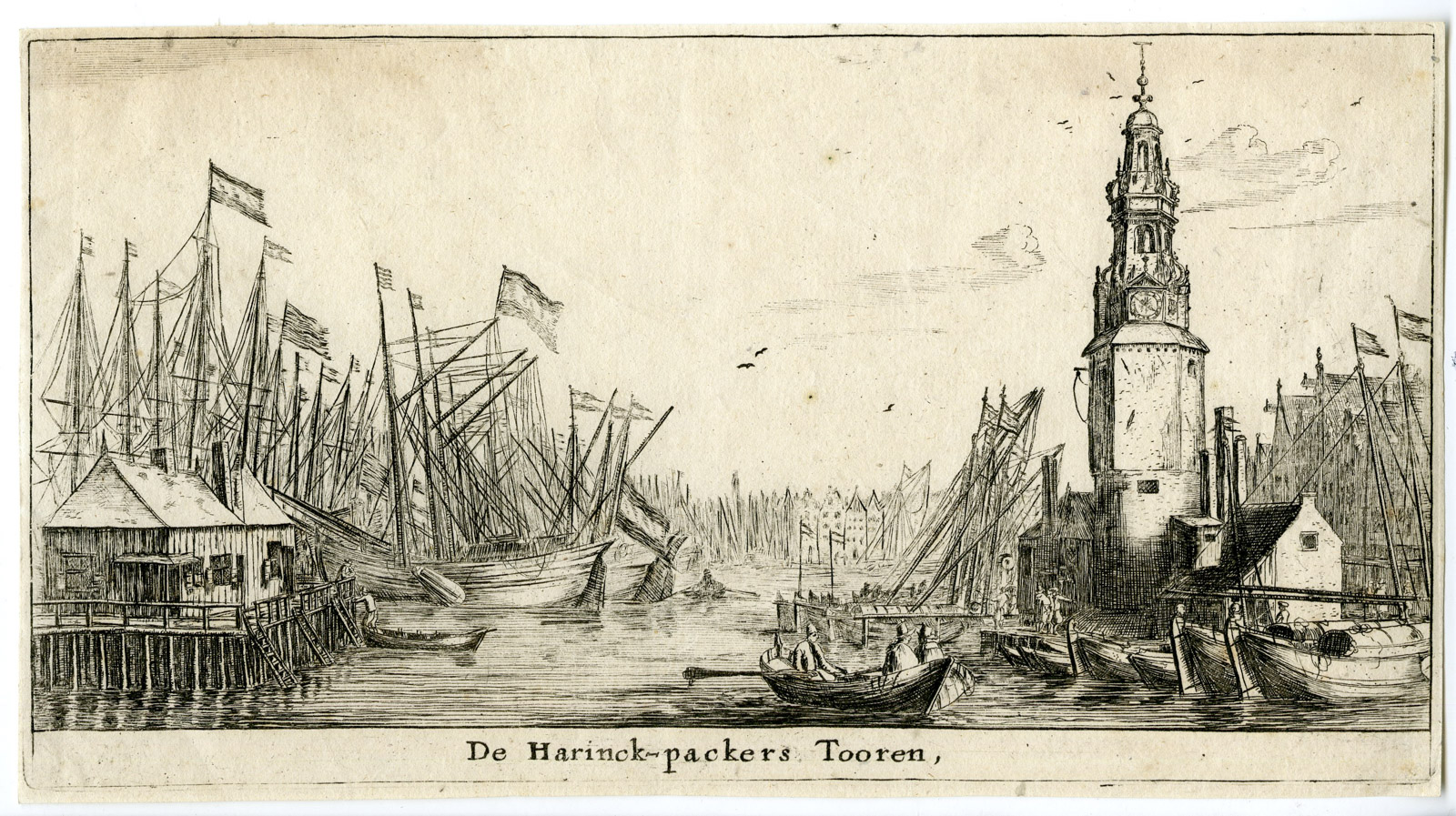 , Rare-Antique Master Print-HARINGPAKKERSTOREN-AMSTERDAM-Nooms-c.1660, Pictura Antique Prints