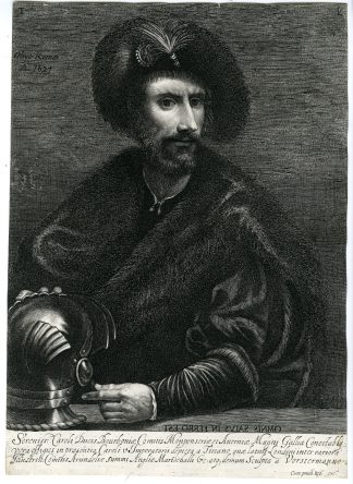 Rare-Antique Master Print-PORTRAIT-CHARLES III-DUKE OF BOURBON-Vorsterman-1622