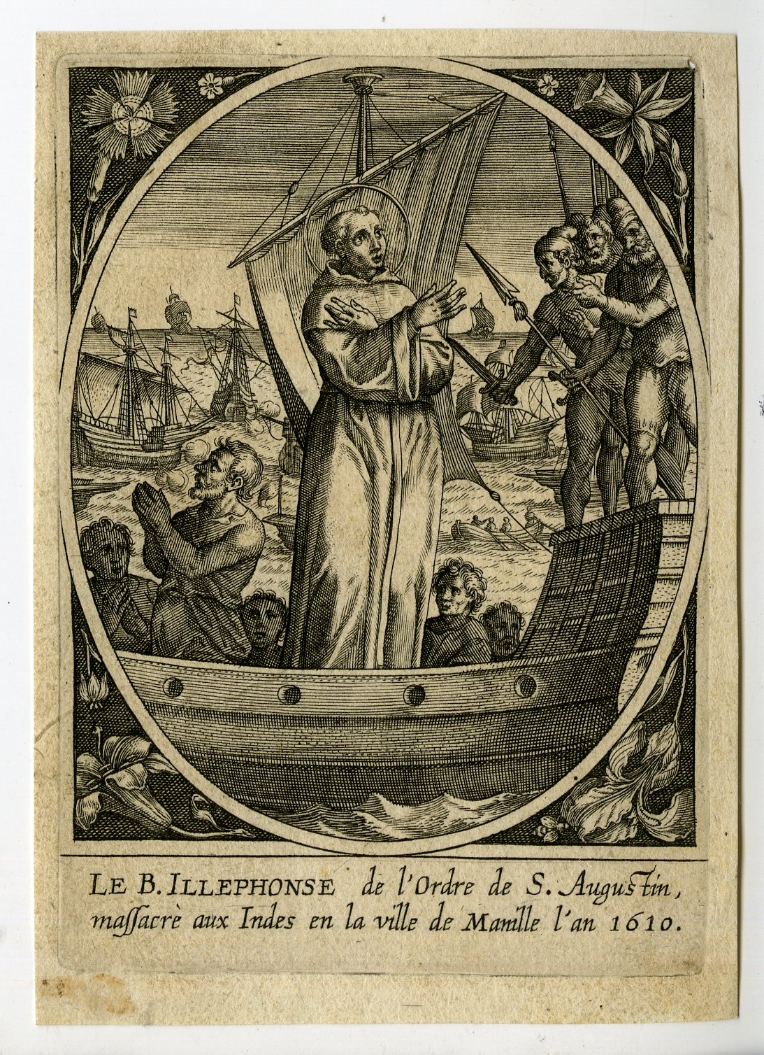 , Rare-Antique Master Print-HERMITS FRIARS-ST. AUGUSTINUS-Collaert-1612, Pictura Antique Prints