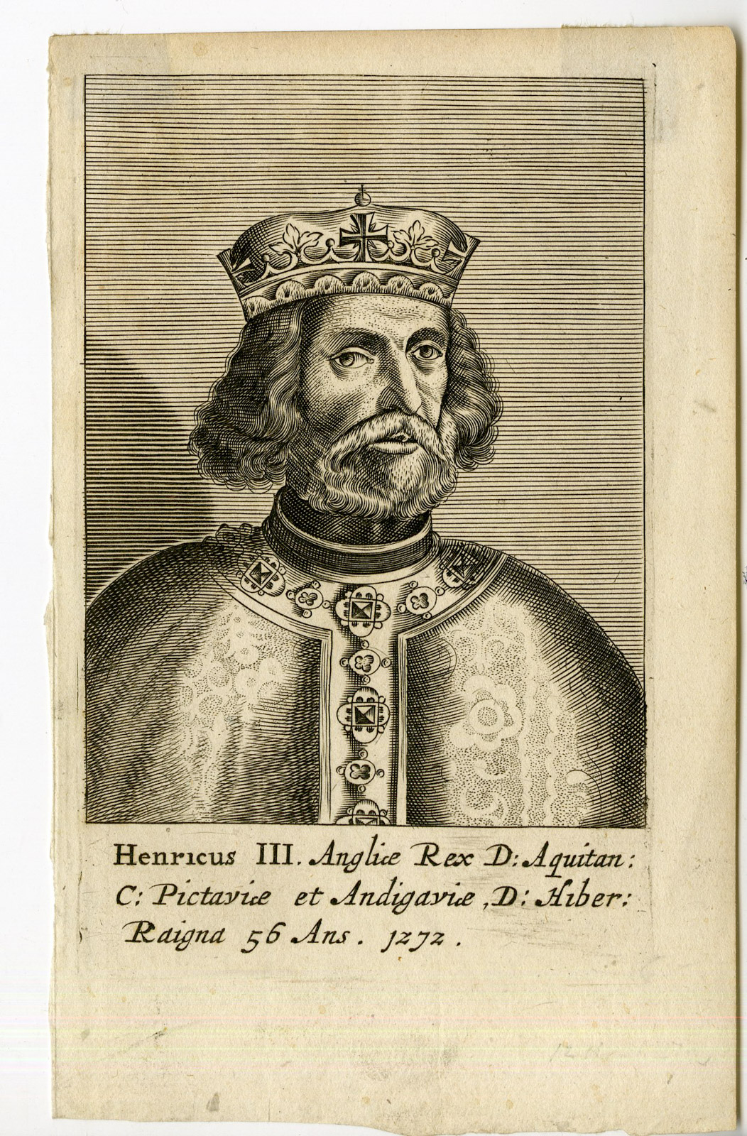 , Rare-Antique Master Print-PORTRAIT-HENRY III-KING-ENGLAND-Anonymous-1649, Pictura Antique Prints