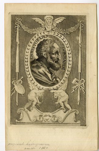 Rare-Antique Master Print-POTRAIT-CHRISTOFANO GHERARDI-PAINTER-Anonymous-c.1780