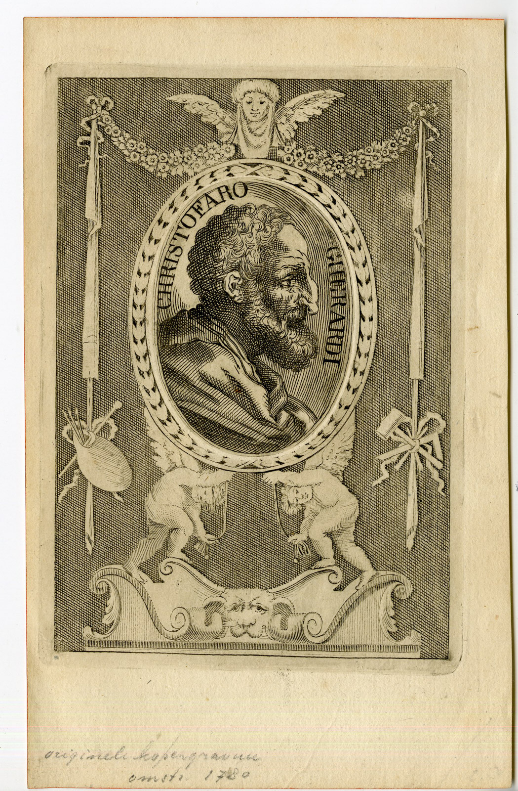 , Rare-Antique Master Print-POTRAIT-CHRISTOFANO GHERARDI-PAINTER-Anonymous-c.1780, Pictura Antique Prints