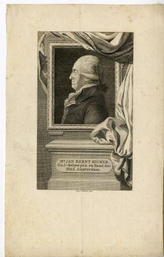Rare-Antique Master Print-PORTRAIT-JAN BERNT BICKER-Vinkeles