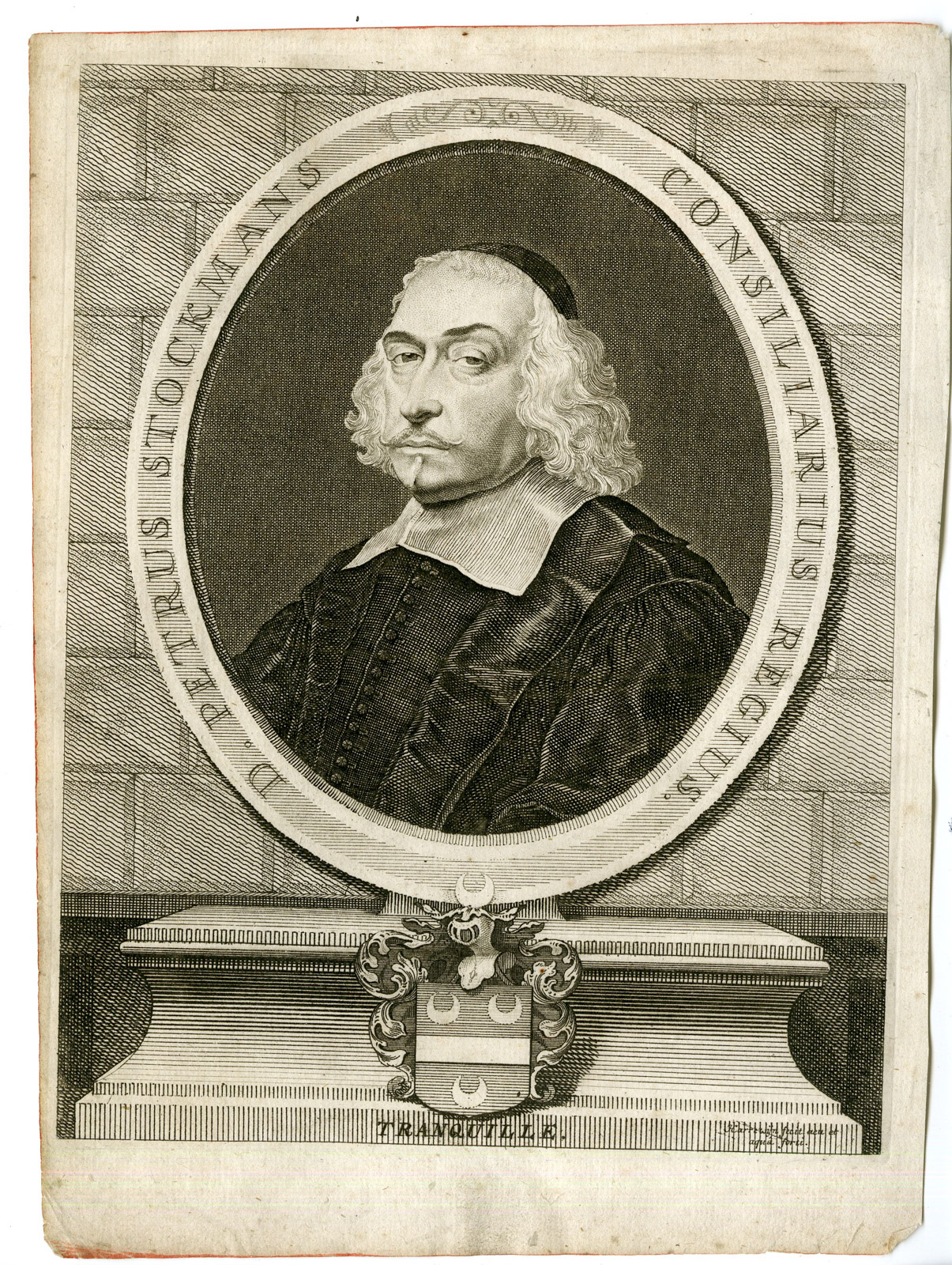 , Rare-Antique Master Print-PORTRAIT-PETRUS STOCKMANS-Harrewijn, Pictura Antique Prints