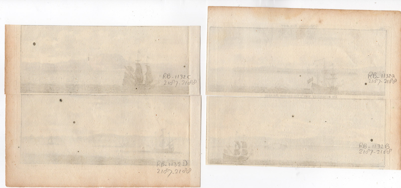 , 4-Antique Prints-COAST OF ARABIA-PRINSEN EILAND-KISMUS-ISLANDS-de Bruyn-1711, Pictura Antique Prints