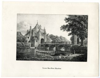 Antique Print-GROTE HOUTPOORT-HAARLEM-CITY GATE-Cloet-1825