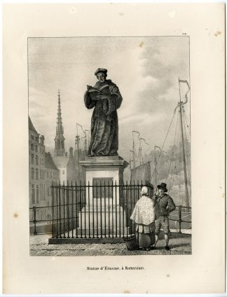 Antique Print-STATUE OF ERASMUS-ROTTERDAM-Cloet-1825