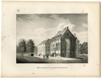 Antique Print-ORANJEWOUD PALACE-FRIESLAND-KING OF ORANGE-Cloet-1825