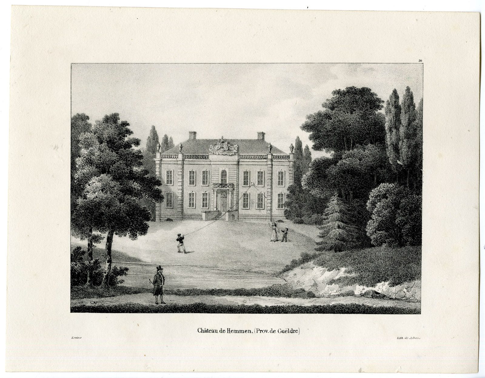, Antique Print-CASTLE-HEMMEN-GELDERLAND-KASTEEL-Cloet-1825, Pictura Antique Prints