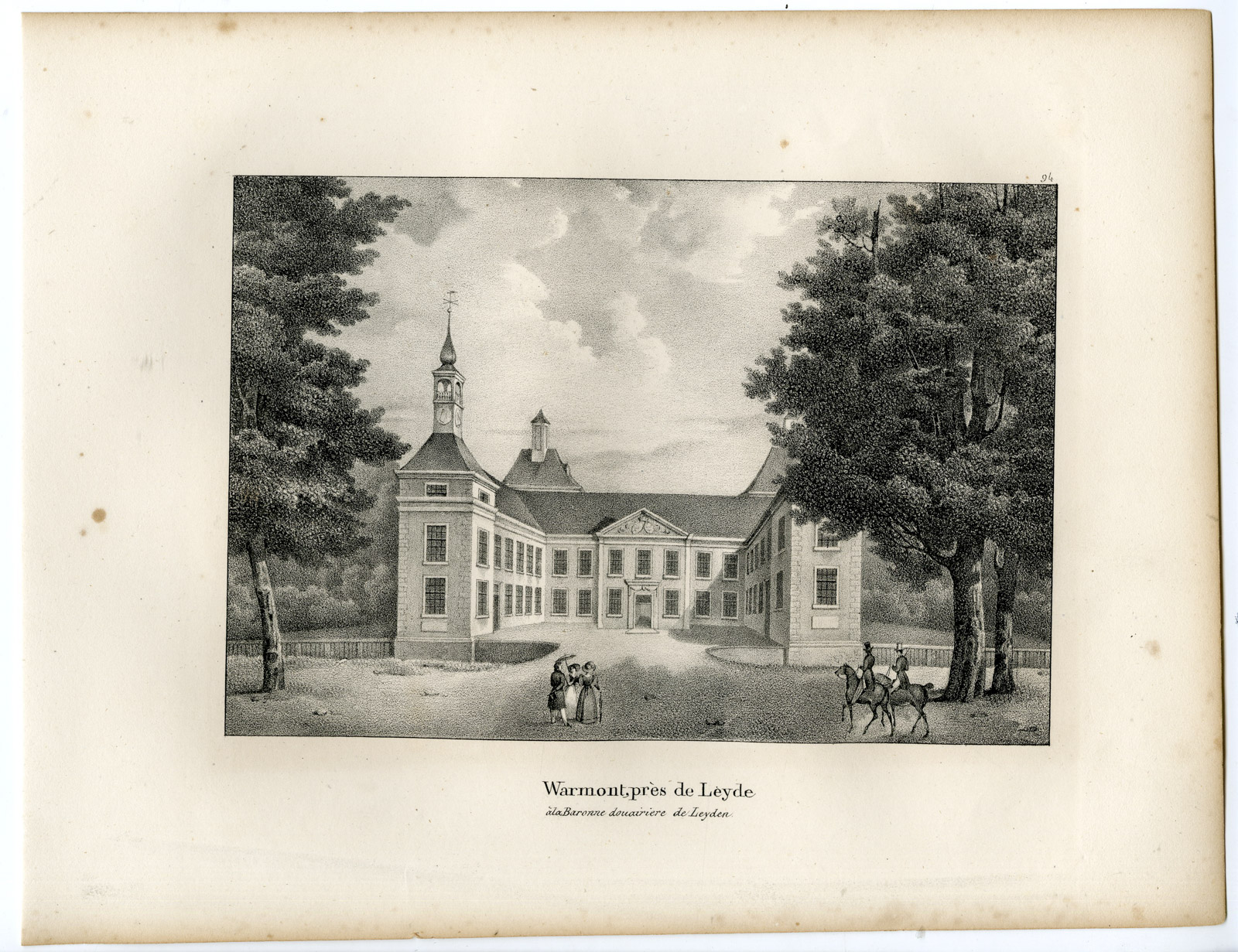 Pco 24684 416x320 Antique Print-WARMOND CASTLE-LEIDEN-KASTEEL-Cloet-1825