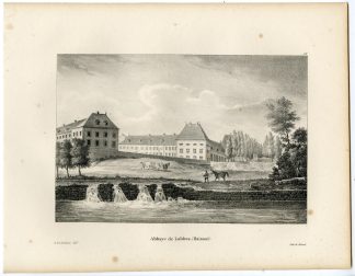 Antique Print-ABBEY-LOBBES-BENEDICTINE MONASTERY-Cloet-1825