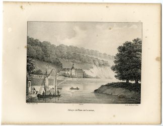 Antique Print-ABBEY-FLONE-MAAS-MEUSE-LIEGE-Cloet-1825