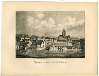 Antique Print-CHURCH OF OUR LADY OF PAMELE-OUDENAARDE-Cloet-1825