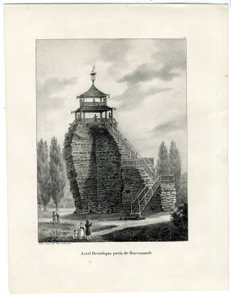Antique Print-ALTAR-DRUIDS-ROERMOND-Cloet-1825