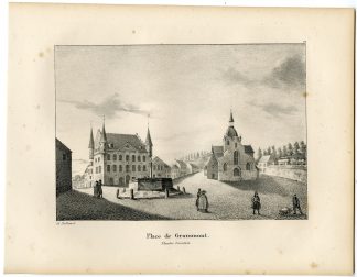 Antique Print-SQUARE GRAMMONT-GERAARDSBERGEN-Cloet-1825