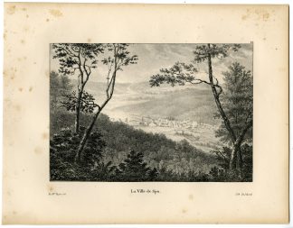 Antique Print-SPA-BELGIUM-VIEW-Cloet-1825