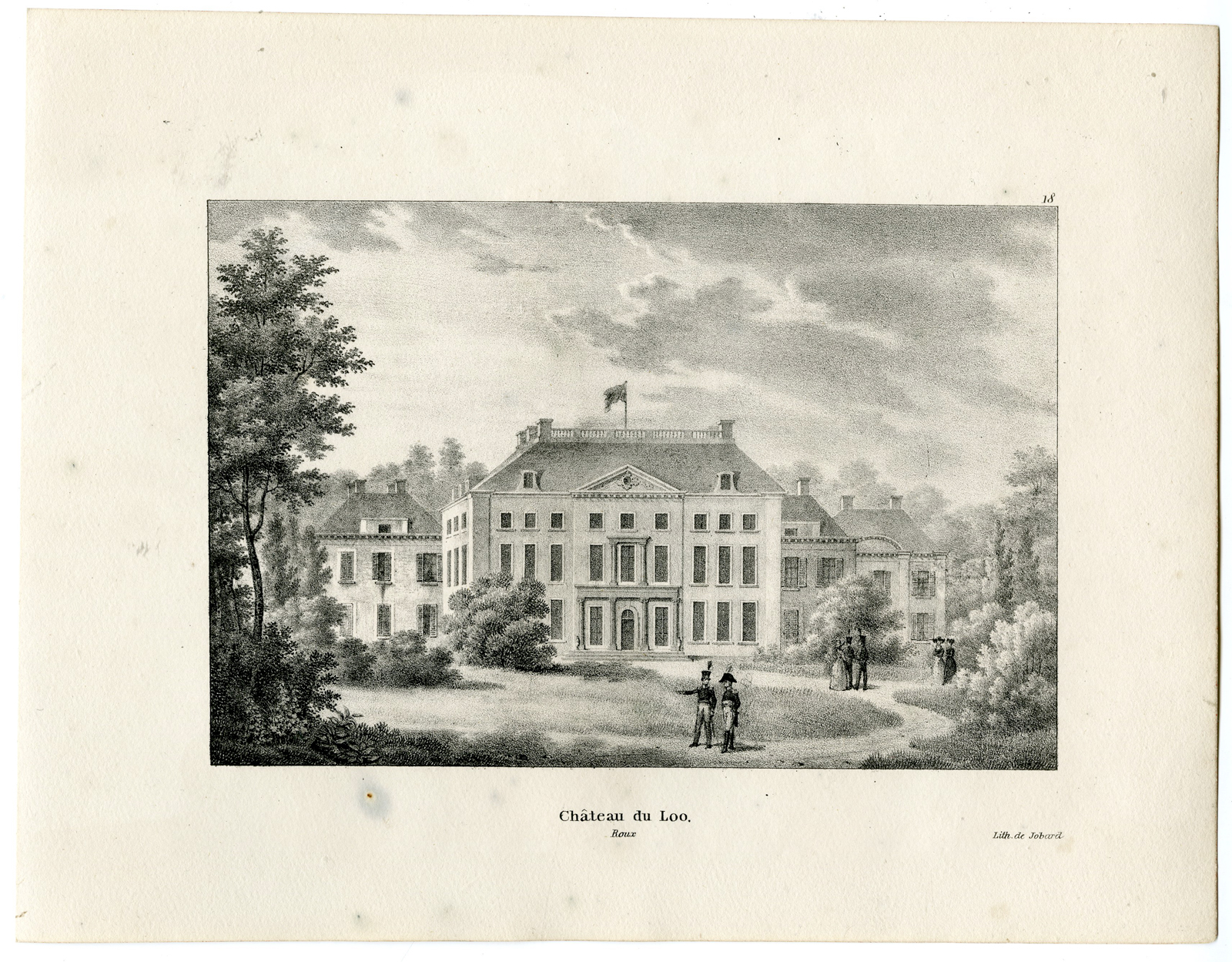 , Antique Print-CASTLE-HET LOO-APELDOORN-PALACE-Cloet-1825, Pictura Antique Prints