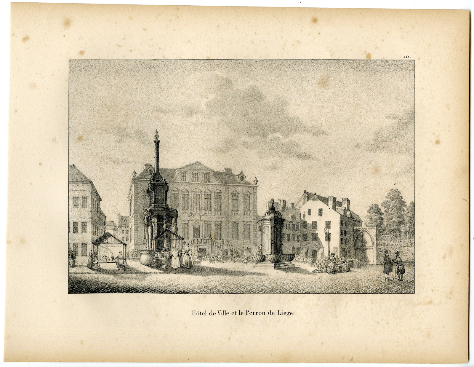 Pco 24709 416x322 Antique Print-CITY HALL-PORCH-LUIK-LIEGE-Cloet-1825