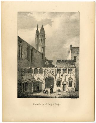 Antique Print-BASILICA OF THE HOLY BLOOD-BRUGGE-BRUGES-Cloet-1825