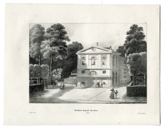 Antique Print-ROYAL PARK THEATRE-BRUSSELS-Cloet-1825