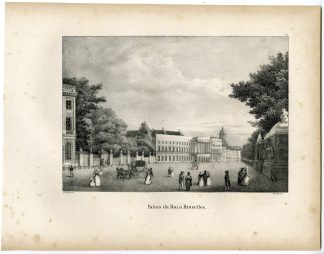 Antique Print-ROYAL PALACE-KING-BRUSSELS-Cloet-1825