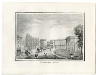 Antique Print-LEUVENSEPOORT-CITY GATE-BRUSSELS-Cloet-1825
