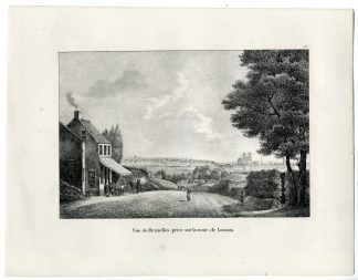 Antique Print-LEUVEN-BRUSSELS-BRUXELLES-VIEW-Cloet-1825