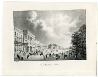 Antique Print-ROYAL PALACE-SQUARE-BRUSSELS-Cloet-1825