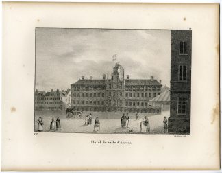 Antique Print-CITY HALL-ANVERS-ANTWERP-Cloet-1825