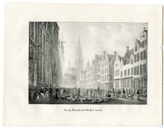 Antique Print-EGG MARKET-ANVERS-ANTWERP-Cloet-1825