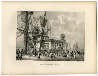 Antique Print-HANSEATIC HOUSE-ANVERS-ANTWERP-Cloet-1825