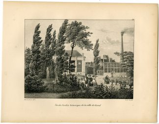 Antique Print-BOTANICAL GARDEN-GAND-GHENT-Cloet-1825