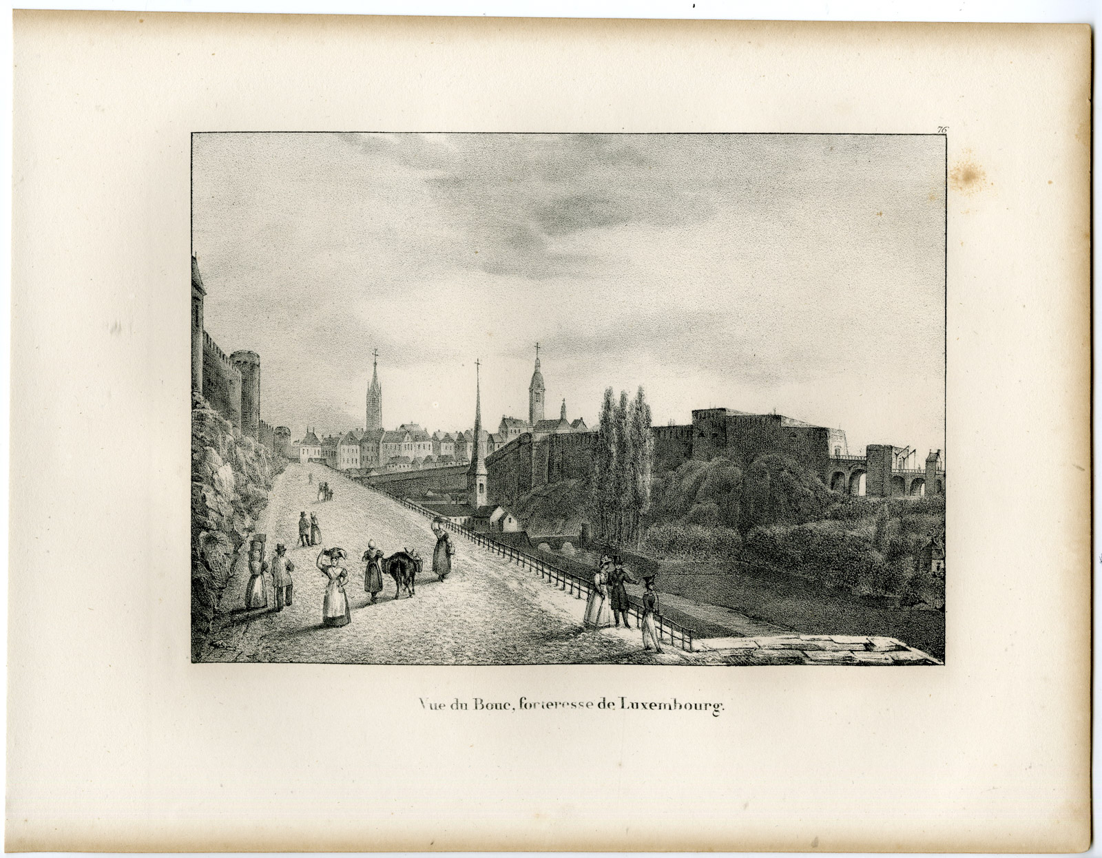 Pco 24742 416x324 Antique Print-FORTRESS-BOUC-BOCK-LUXEMBOURG CITY-Cloet-1825