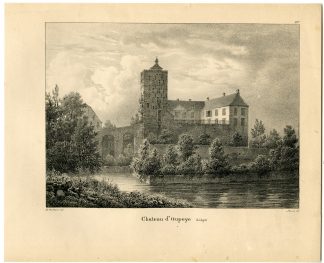 Antique Print-CHATEAU-OUPEYE-LUIK-LIEGE-CASTLE-Cloet-1825